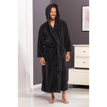 Luxurious Alexander Del Rossa Men's Plush Fleece Bathrobe