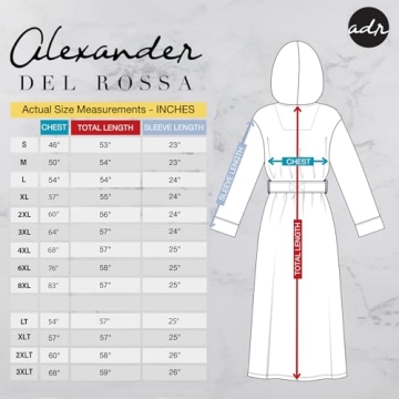 Luxurious Alexander Del Rossa Men's Plush Fleece Bathrobe