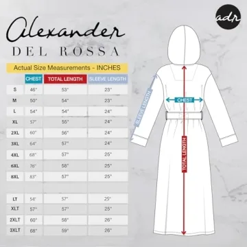 Luxurious Alexander Del Rossa Men's Plush Fleece Bathrobe