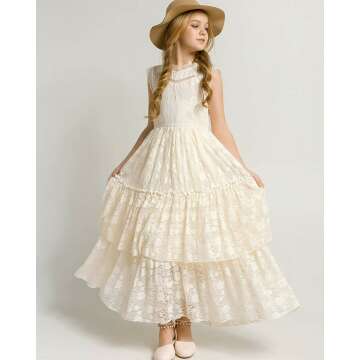 BIBIHOU Lace Back Girls Dress