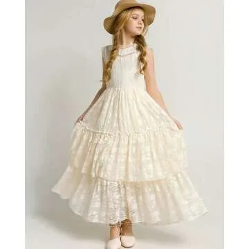 BIBIHOU Lace Back Girls Dress