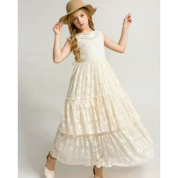 BIBIHOU Lace Back Girls Dress
