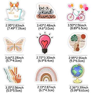 BAIYINGMOER Boho Stickers for Water Bottles and More