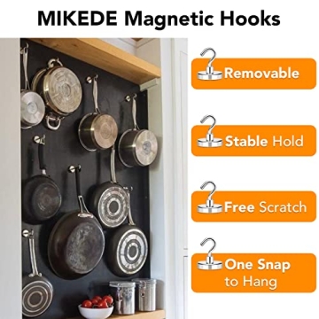 MIKEDE Heavy Duty Magnetic Hooks 150Lbs for Versatile Hanging