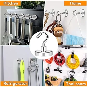 MIKEDE Heavy Duty Magnetic Hooks 150Lbs for Versatile Hanging