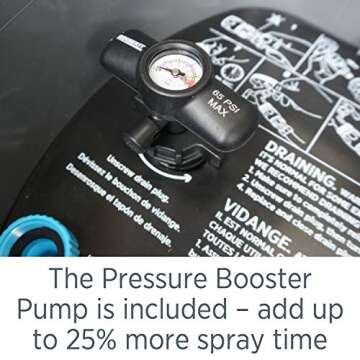 RinseKit Plus | Portable Shower with Hand Pump | 1.8 Gallons of Hot or Cold Water | Great for Camping, Surfing, Pets, Sports