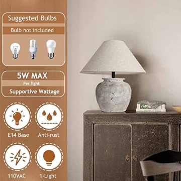 Rustic Handmade Ceramic Table Lamp for Home Decor