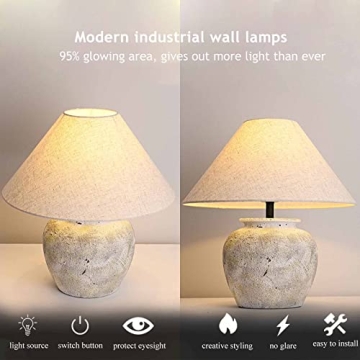 Rustic Handmade Ceramic Table Lamp for Home Decor