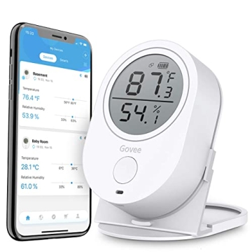 Govee Bluetooth Thermometer Hygrometer with App Alerts and Data Export