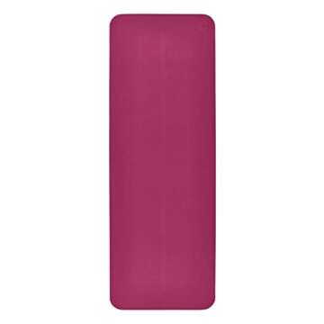 Manduka Begin Yoga Mat - Perfect for Beginners in Yoga & Pilates, Women and Men, 5mm Thick, Reversible, 68 inch (172cm) Dark Pink