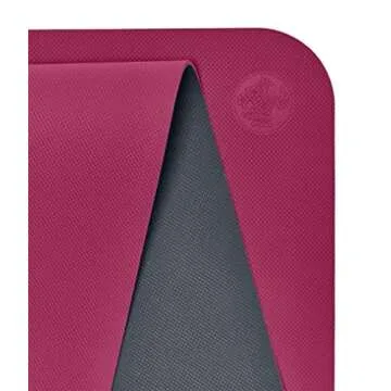 Manduka Begin Yoga Mat - Perfect for Beginners in Yoga & Pilates, Women and Men, 5mm Thick, Reversible, 68 inch (172cm) Dark Pink