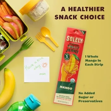 SOLELY Organic Mango Fruit Jerky - All-Natural Healthy Snack