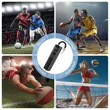 Pumteck MY01 Electric Ball Pump with Inflation & Deflation, Accurate Pressure Gauge and 4 Preset Modes, Automatic Ball Pump for Basketball, Soccer, Football and Volleyball (Max 15 PSI)