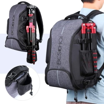 BESCHOI Waterproof Photography Backpack with Tripod Strap