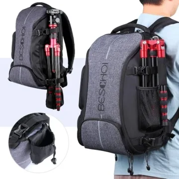 BESCHOI Waterproof Photography Backpack with Tripod Strap
