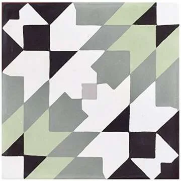 Rustico Casablanca Green Cement Tile 8" x 8" Pack of 13