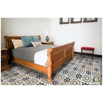 Rustico Casablanca Green Cement Tile 8" x 8" Pack of 13