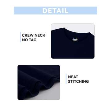 Semois 5 Pack Boys Long Sleeve Soft Cotton Tees