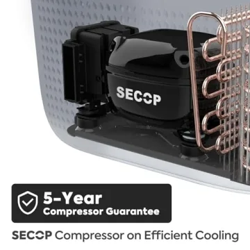 ICECO GO20 Dual Zone 12V Refrigerator, Portable Fridge Freezer with SECOP Compressor, DC 12/24V, AC 100-240V, 0℉ to 50℉, Electric Cooler for Truck, RV, SUV, Outdoor, Driving, 21 Quart, Gray