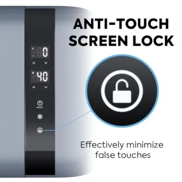 ICECO GO20 Dual Zone 12V Refrigerator, Portable Fridge Freezer with SECOP Compressor, DC 12/24V, AC 100-240V, 0℉ to 50℉, Electric Cooler for Truck, RV, SUV, Outdoor, Driving, 21 Quart, Gray