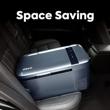 ICECO GO20 Dual Zone 12V Refrigerator, Portable Fridge Freezer with SECOP Compressor, DC 12/24V, AC 100-240V, 0℉ to 50℉, Electric Cooler for Truck, RV, SUV, Outdoor, Driving, 21 Quart, Gray