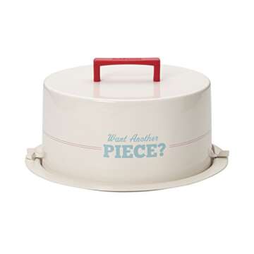 Cake Boss Serveware Metal Cake Carrier for Easy Transport