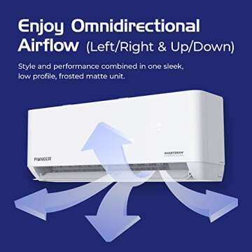 Pioneer® Diamante Ultra 12,000 BTU 23 SEER Energy-Star Wi-Fi Ductless Mini-Split Inverter++ Air Conditioner Heat Pump Full Set with 16 Ft. Kit