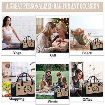 Personalized YOOLIFE Jute Tote Bag for Women Gifts