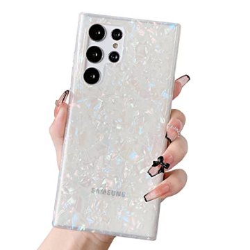 Jmltech S22 Ultra Case, for Samsung Galaxy S22 Ultra Case for Women Girls Glitter Marble Floral Soft...