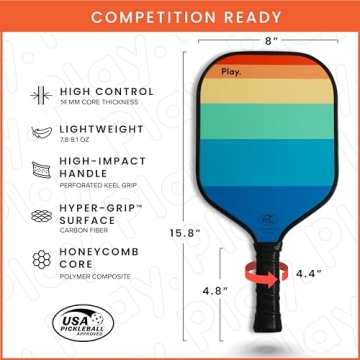 Play Paddles USAPA Approved Pickleball Paddle Ideal for All Skills