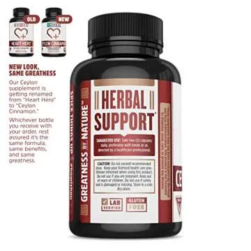 Zhou Ceylon Cinnamon | Supports Heart Health and Joint Mobility | True Cinnamon Native to Sri Lanka | 30 Servings, 60 CT