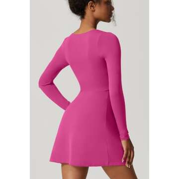 QINSEN Women's Square Neckline Mini Dress - Stylish Comfort