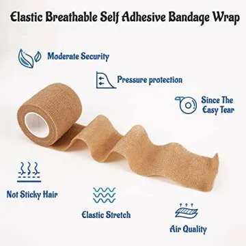 24 Pack 2” x 5 Yards Self Adhesive Bandage Wrap Athletic Elastic Breathable Cohesive Bandage Wrap Rolls for Stretch, Sports, First Aid, Wrist, Ankle Sprains, Swelling, and Vet Wrap(Rainbow)