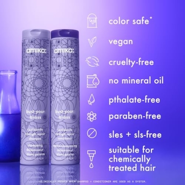 Amika Purple Shampoo for Blondes and Silver Hair | 1000ml