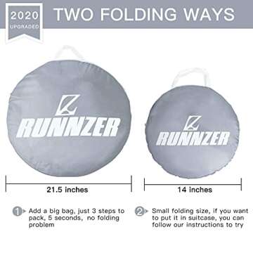 L RUNNZER Baby Crib Tent Crib Net to Keep Baby in, Pop Up Crib Tent Canopy Keep Baby from Climbing Out (55.2" L x 27.6" W x 51.6" H)