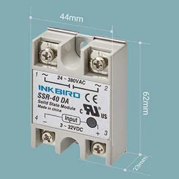 Inkbird PID Temperature Controller Kit, High Voltage 100ACV to 240ACV, Comes with SSR 40DA Solid State Relay, K Type Thermocouple, and White Heat Sink