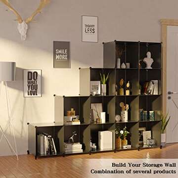 Homywish Cube Storage Organizer 6-Cube DIY Shelves