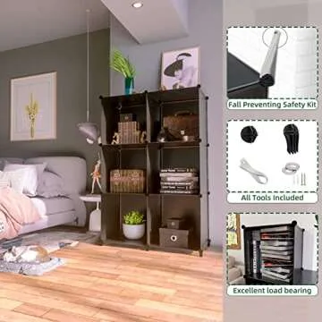 Homywish Cube Storage Organizer 6-Cube DIY Shelves