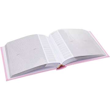 Pioneer Photo Albums 200-Pocket Gingham Fabric Frame Cover Photo Album for 4 by 6-Inch Prints, Pink