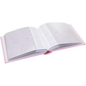 Pioneer Photo Albums 200-Pocket Gingham Fabric Frame Cover Photo Album for 4 by 6-Inch Prints, Pink