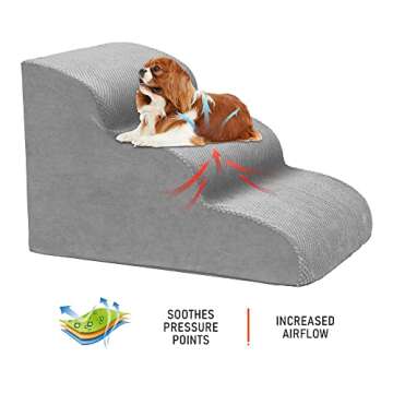 Dog Stairs for Small Dogs, High Density Foam Steps