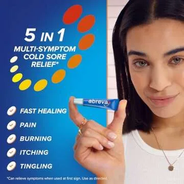 Abreva Cold Sore Treatment Heals in 2.5 Days - 2 Tubes