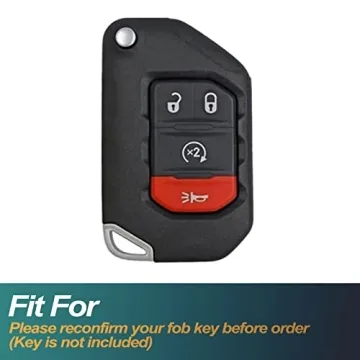 Stylish FEYOUN Key Fob Cover for Jeep Gladiator Wrangler