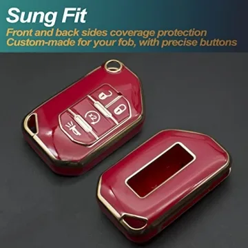 Stylish FEYOUN Key Fob Cover for Jeep Gladiator Wrangler