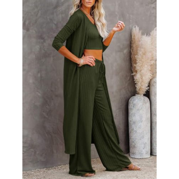 Fessceruna Womens Cozy 3 Piece Lounge Sets for Every Occasion