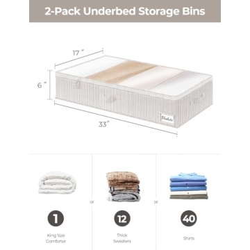 StorageWorks Underbed Storage Box with Clear Window