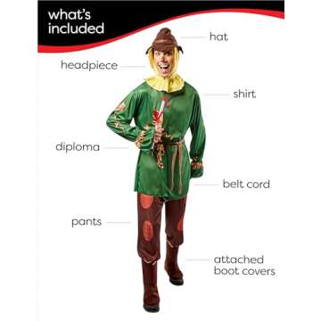 Rubies Wizard of Oz Scarecrow Costume for Themed Parties and Halloween, As Shown, One Size US