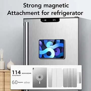 Marasone iPad Air 5th Generation Magnetic Case 2022 / iPad Air 4th 2020 Case 10.9 Inch Double-Layer Magnetic Folio Cover with Multiple Angles and Pencil Charging Support, Premium PU Leather (White)