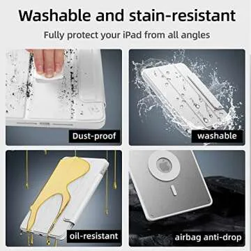 Marasone iPad Air 5th Generation Magnetic Case 2022 / iPad Air 4th 2020 Case 10.9 Inch Double-Layer Magnetic Folio Cover with Multiple Angles and Pencil Charging Support, Premium PU Leather (White)