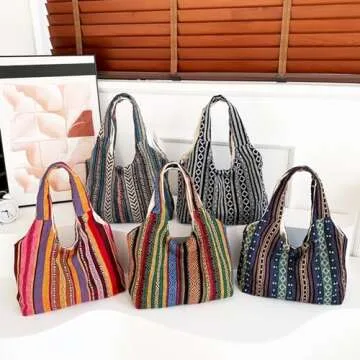 QTKJ Bohemia Tote Bag - Stylish and Versatile Canvas Bag